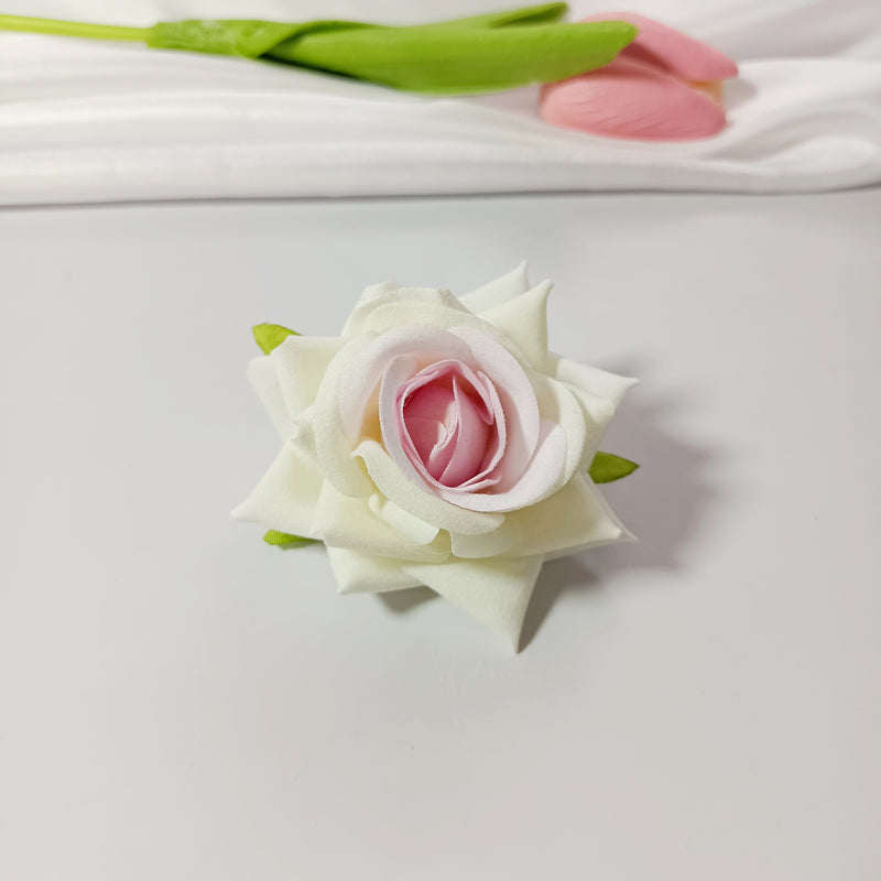 Bulk Velvet Rose Heads, 2-Inch Lifelike Faux Flowers for DIY Wedding Centerpieces, Corsages, Home Decor & Floral Crafts, Richly Textured Artificial Roses
