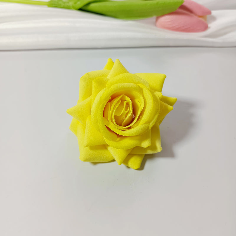 Bulk Velvet Rose Heads, 2-Inch Lifelike Faux Flowers for DIY Wedding Centerpieces, Corsages, Home Decor & Floral Crafts, Richly Textured Artificial Roses