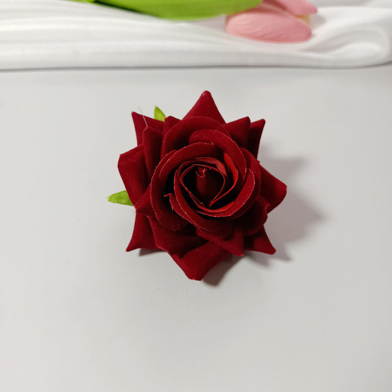 Bulk Velvet Rose Heads, 2-Inch Lifelike Faux Flowers for DIY Wedding Centerpieces, Corsages, Home Decor & Floral Crafts, Richly Textured Artificial Roses