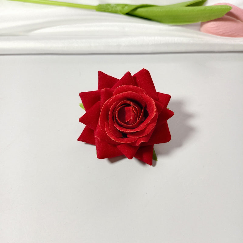 Bulk Velvet Rose Heads, 2-Inch Lifelike Faux Flowers for DIY Wedding Centerpieces, Corsages, Home Decor & Floral Crafts, Richly Textured Artificial Roses