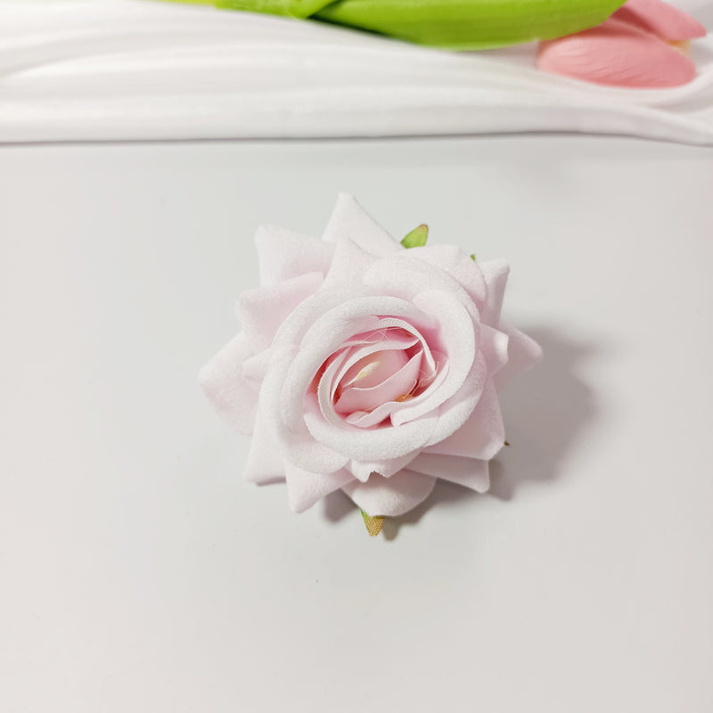 Bulk Velvet Rose Heads, 2-Inch Lifelike Faux Flowers for DIY Wedding Centerpieces, Corsages, Home Decor & Floral Crafts, Richly Textured Artificial Roses