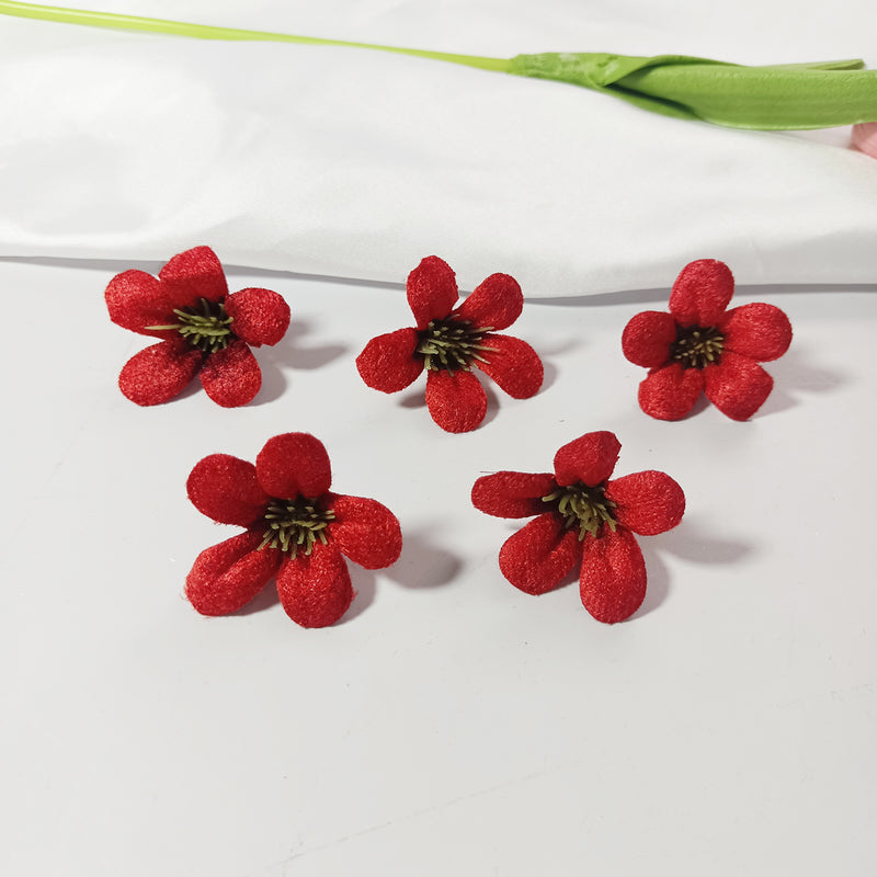 10-Pack Wildflower Heads, 1.5" Loose Faux Flowers, Realistic Craft Blooms for DIY Wedding Corsages, Wreaths, Home & Event Decor