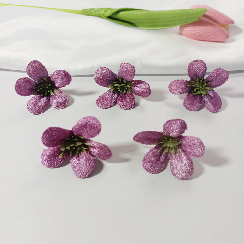 10-Pack Wildflower Heads, 1.5" Loose Faux Flowers, Realistic Craft Blooms for DIY Wedding Corsages, Wreaths, Home & Event Decor