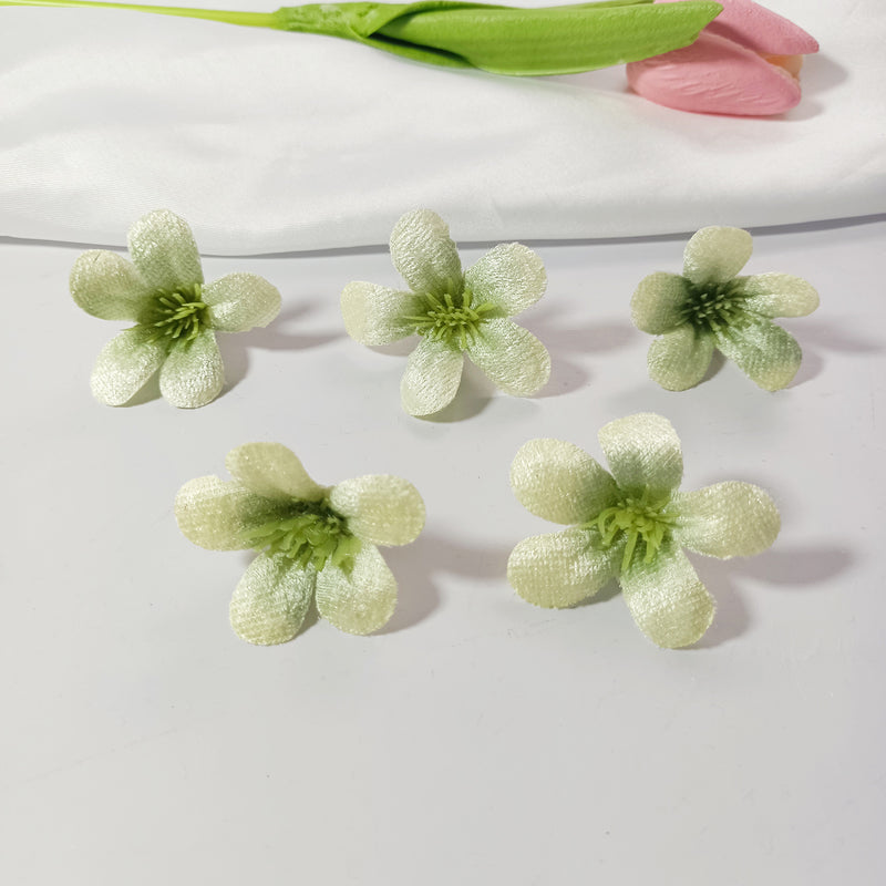 10-Pack Wildflower Heads, 1.5" Loose Faux Flowers, Realistic Craft Blooms for DIY Wedding Corsages, Wreaths, Home & Event Decor