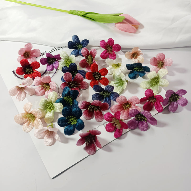 10-Pack Wildflower Heads, 1.5" Loose Faux Flowers, Realistic Craft Blooms for DIY Wedding Corsages, Wreaths, Home & Event Decor