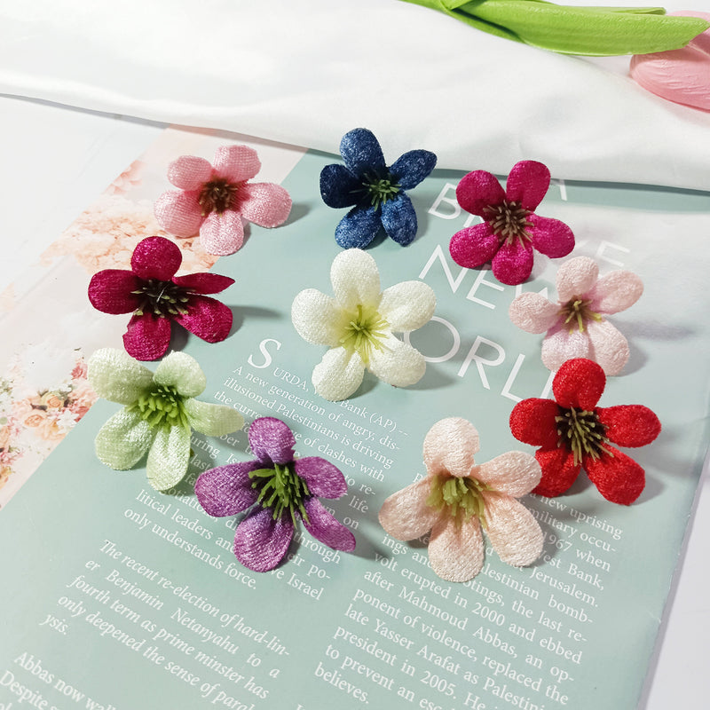 10-Pack Wildflower Heads, 1.5" Loose Faux Flowers, Realistic Craft Blooms for DIY Wedding Corsages, Wreaths, Home & Event Decor