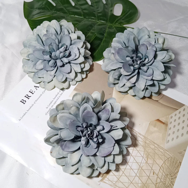 4.5 Inch Dahlia Flower Heads, Bulk Faux Flowers, Lifelike Artificial Dahlias for DIY Wedding Decor, Corsages, Centerpieces, Crafts