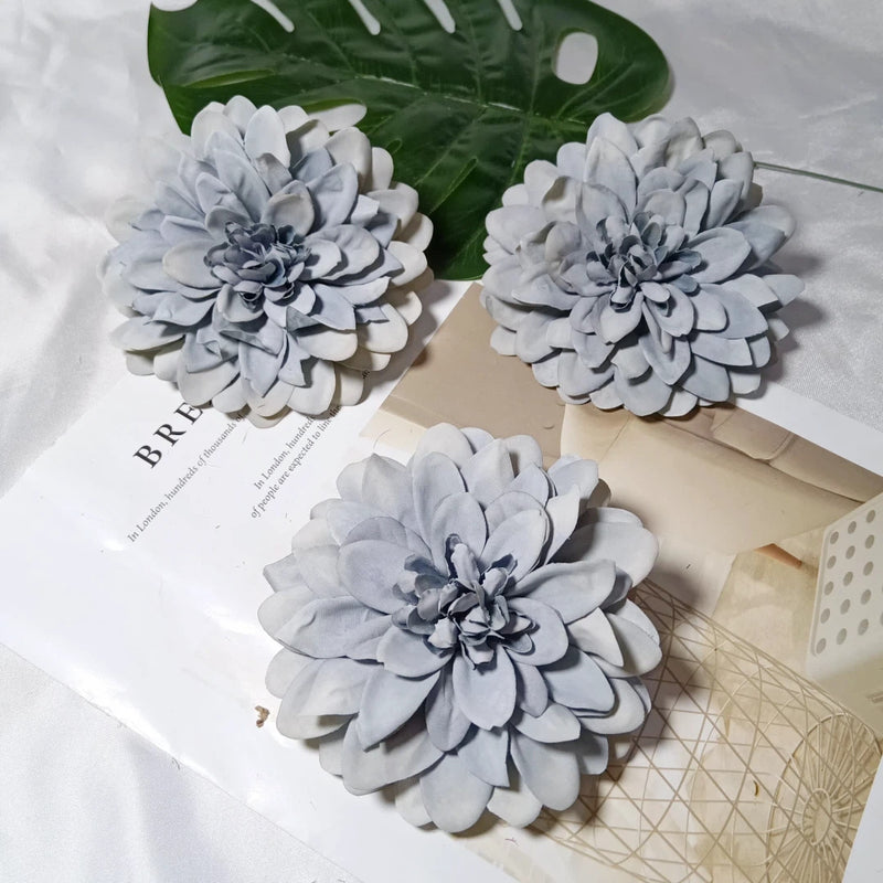 4.5 Inch Dahlia Flower Heads, Bulk Faux Flowers, Lifelike Artificial Dahlias for DIY Wedding Decor, Corsages, Centerpieces, Crafts