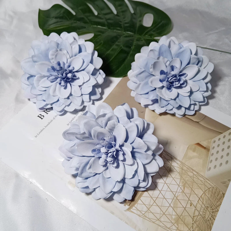 4.5 Inch Dahlia Flower Heads, Bulk Faux Flowers, Lifelike Artificial Dahlias for DIY Wedding Decor, Corsages, Centerpieces, Crafts