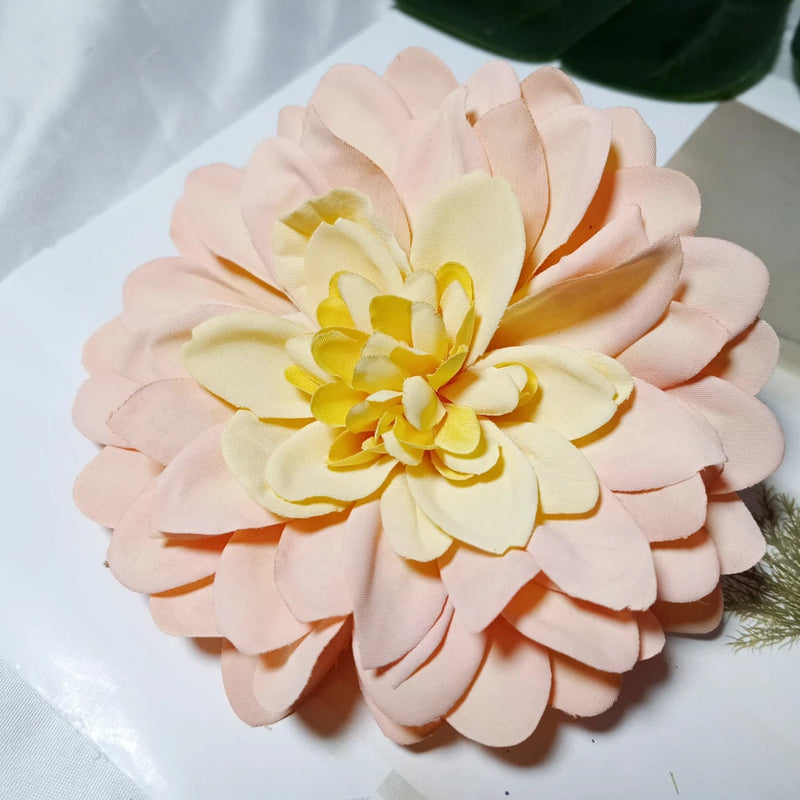 4.5 Inch Dahlia Flower Heads, Bulk Faux Flowers, Lifelike Artificial Dahlias for DIY Wedding Decor, Corsages, Centerpieces, Crafts
