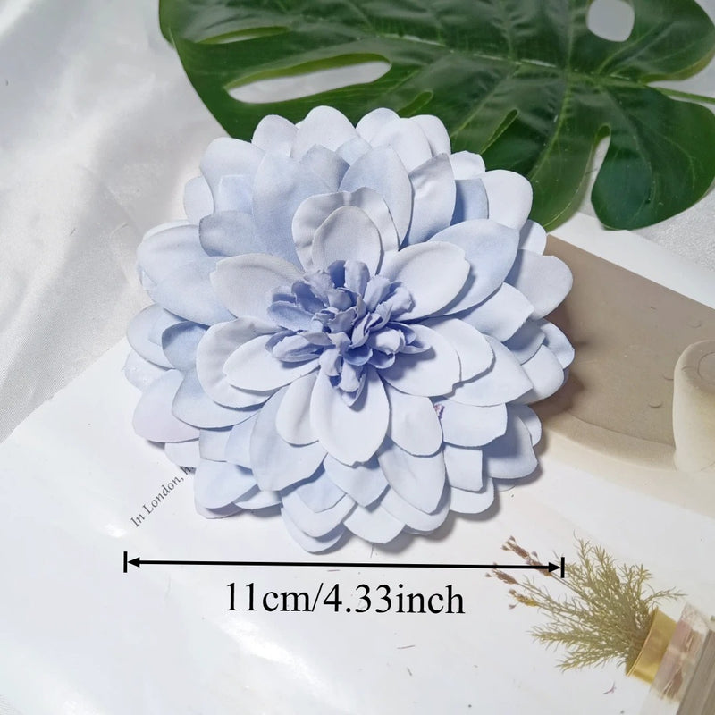 4.5 Inch Dahlia Flower Heads, Bulk Faux Flowers, Lifelike Artificial Dahlias for DIY Wedding Decor, Corsages, Centerpieces, Crafts