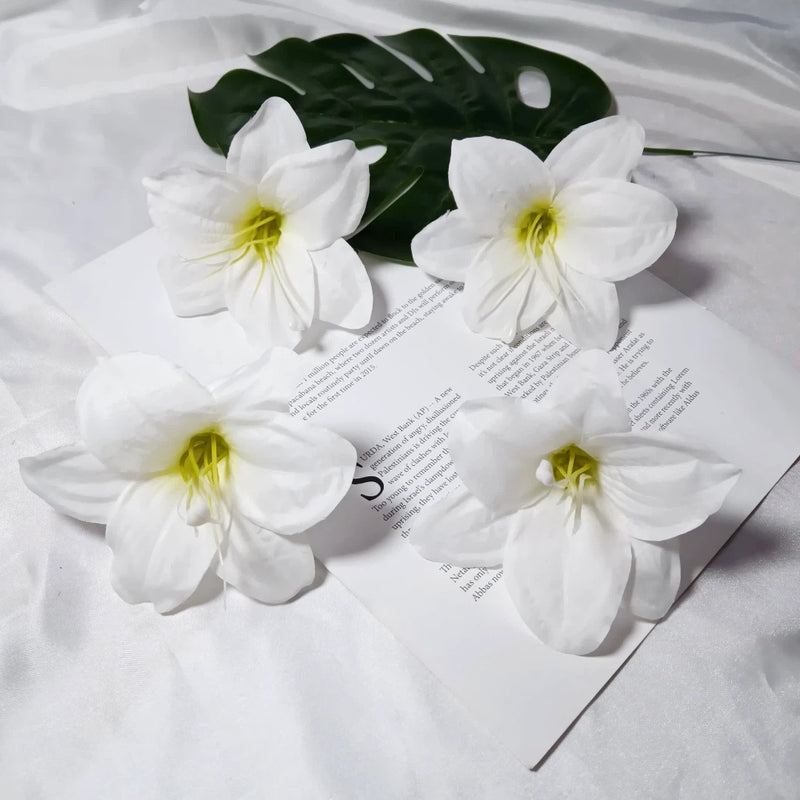 Large 4-Inch Realistic Lily Flower Heads, Bulk Faux Silk Lilies for DIY Wedding Bouquets, Centerpieces, Wreaths & Home Decor Crafts