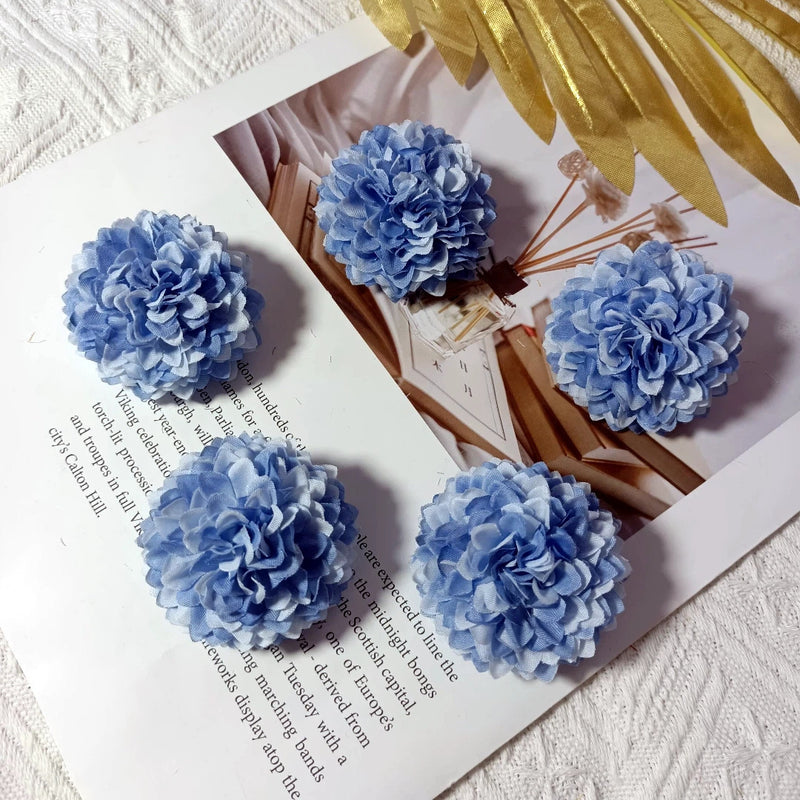 Faux Chrysanthemum Flower Heads, 2" Realistic Ball Mum Blooms, Loose Flowers for DIY Crafts, Wedding Centerpieces, Wreaths & Home Decor