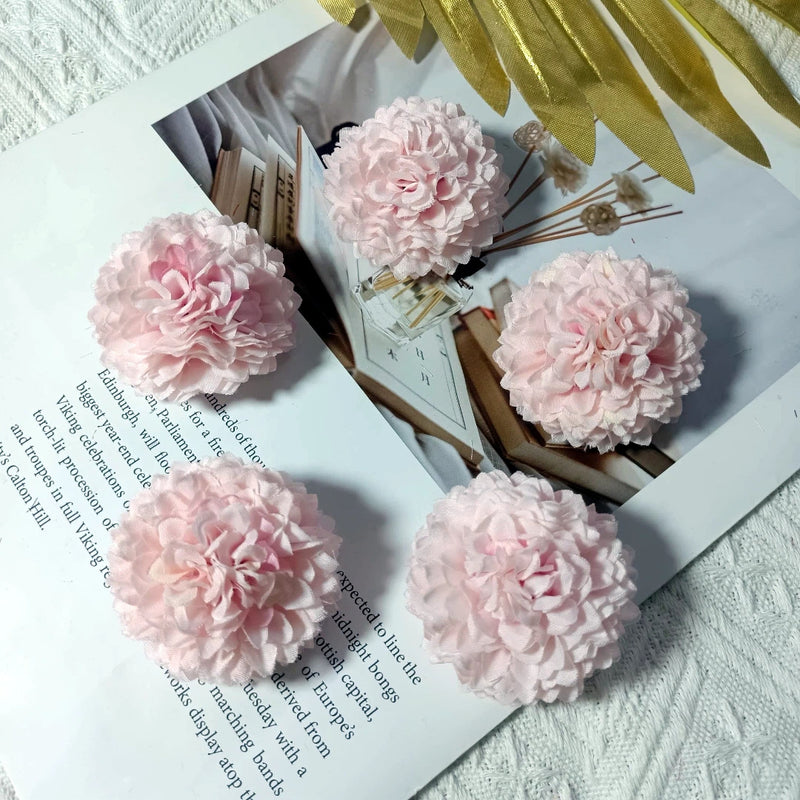 Faux Chrysanthemum Flower Heads, 2" Realistic Ball Mum Blooms, Loose Flowers for DIY Crafts, Wedding Centerpieces, Wreaths & Home Decor