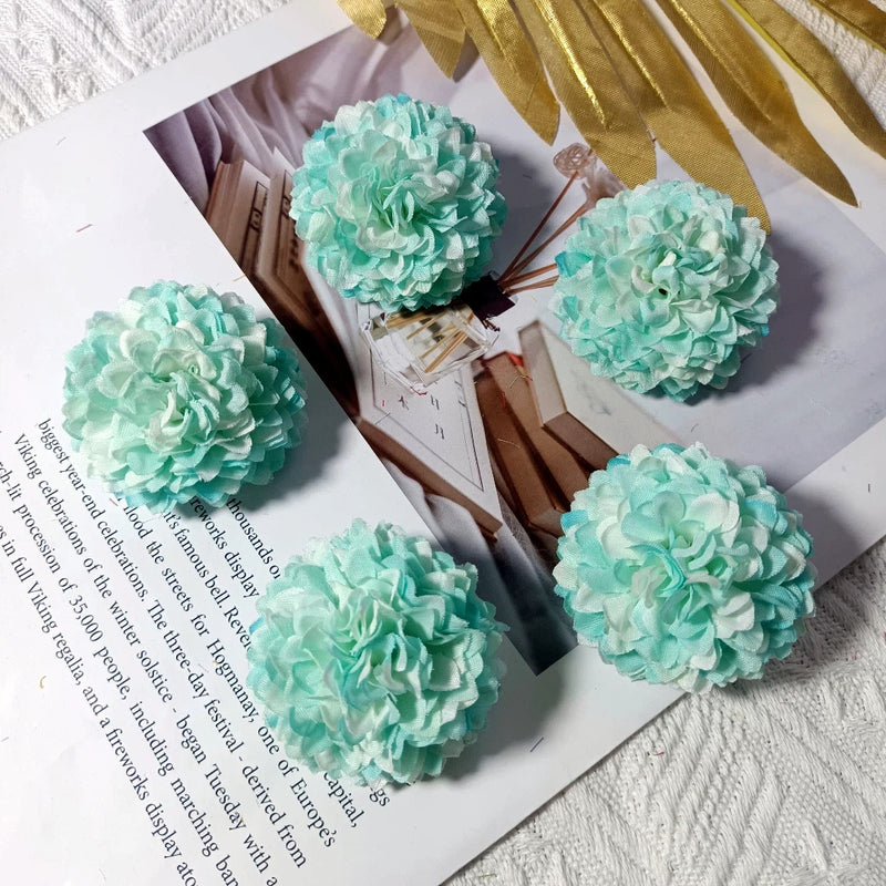 Faux Chrysanthemum Flower Heads, 2" Realistic Ball Mum Blooms, Loose Flowers for DIY Crafts, Wedding Centerpieces, Wreaths & Home Decor