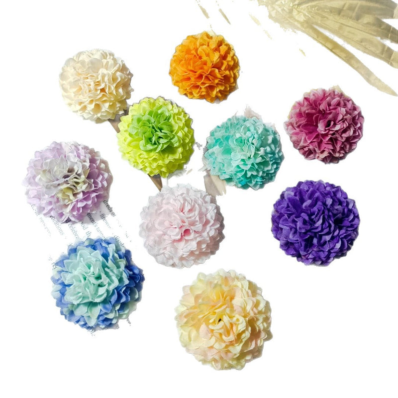 Faux Chrysanthemum Flower Heads, 2" Realistic Ball Mum Blooms, Loose Flowers for DIY Crafts, Wedding Centerpieces, Wreaths & Home Decor