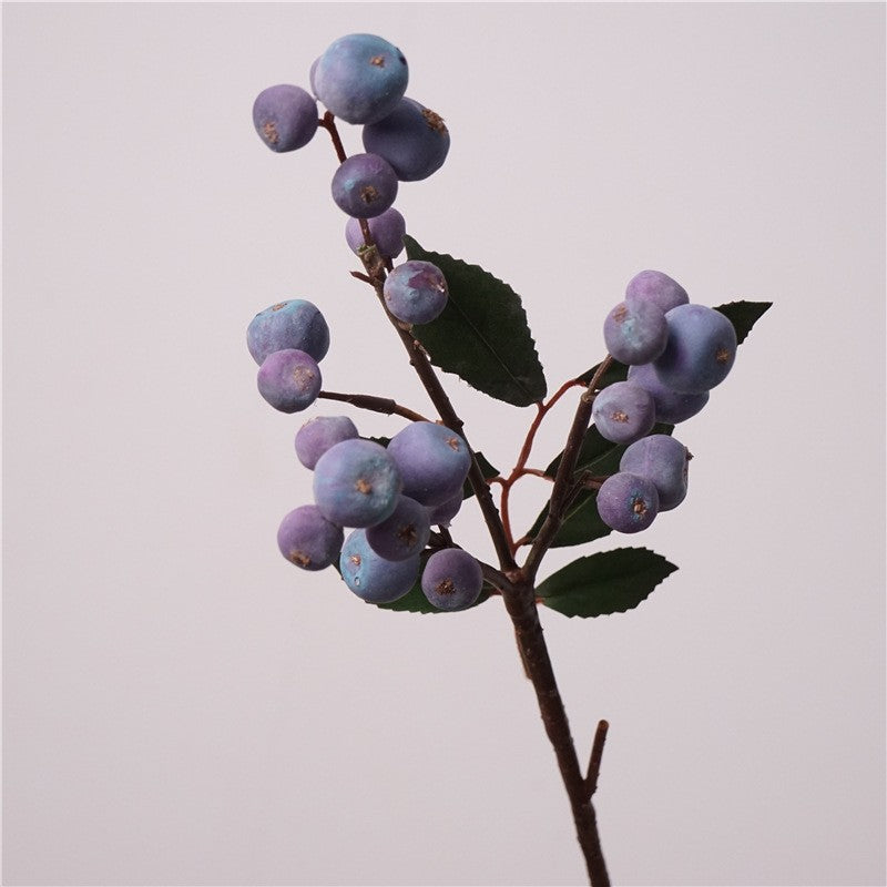Frosted Berry Stem 18" Realistic Faux Berries, Winter Decor, Home Accents, Wedding & Event Floral Arrangement