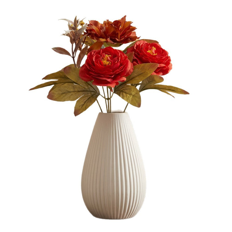 Autumn Wildflower Bouquet, 13" Realistic Faux Flowers Bunch, Rustic Vase Filler for Table Centerpieces, Home Decor, DIY Weddings