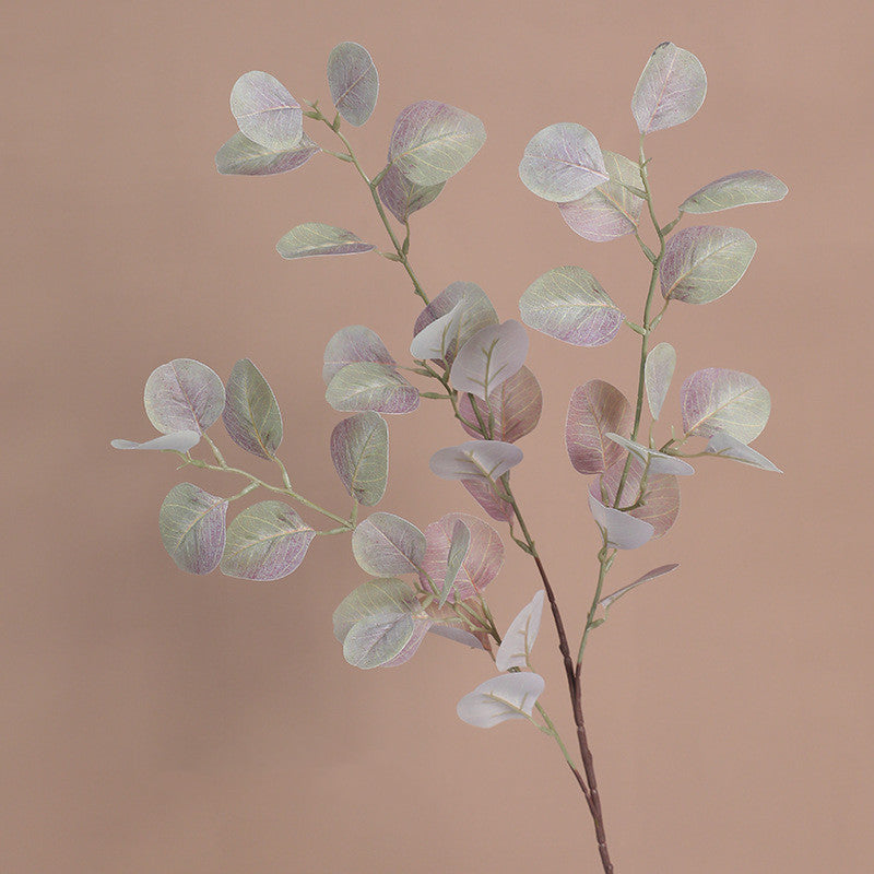 33" Real Touch Silver Dollar Eucalyptus Stem, Lifelike Autumn Greenery Branch, Faux Trailing Plant for Tall Vase, Wedding Bouquet, Home Decor