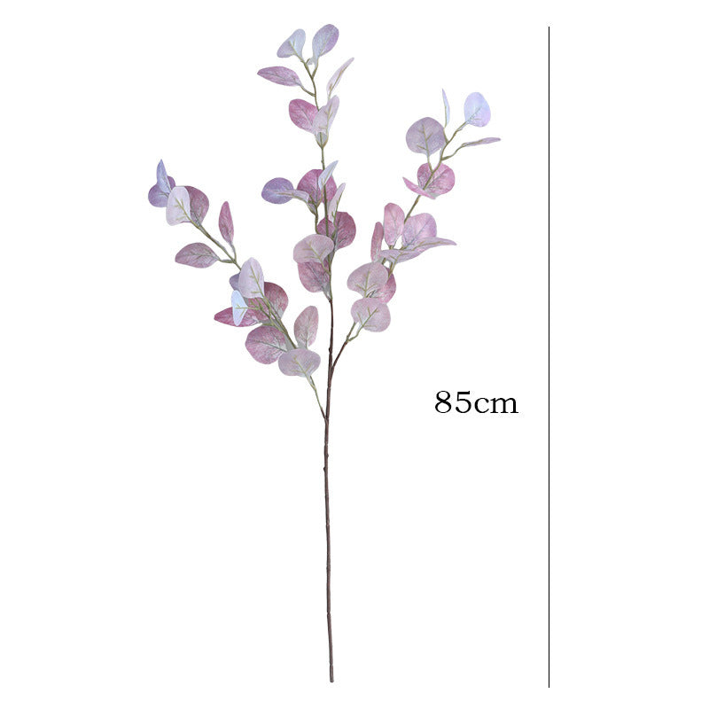33" Real Touch Silver Dollar Eucalyptus Stem, Lifelike Autumn Greenery Branch, Faux Trailing Plant for Tall Vase, Wedding Bouquet, Home Decor