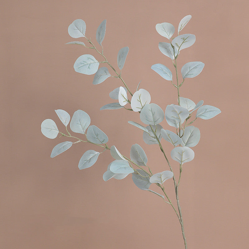 33" Real Touch Silver Dollar Eucalyptus Stem, Lifelike Autumn Greenery Branch, Faux Trailing Plant for Tall Vase, Wedding Bouquet, Home Decor