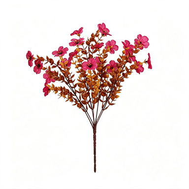 12-Pack 14" Faux Eucalyptus Flowers UV Resistant Plants Autumn Greenery Decoration