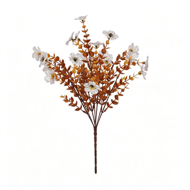 12-Pack 14" Faux Eucalyptus Flowers UV Resistant Plants Autumn Greenery Decoration