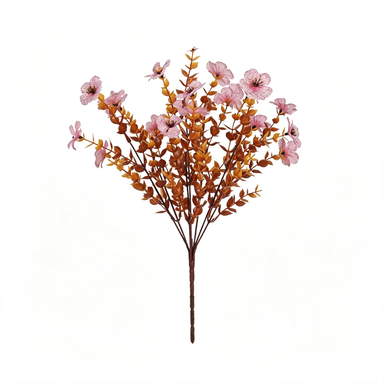 12-Pack 14" Faux Eucalyptus Flowers UV Resistant Plants Autumn Greenery Decoration