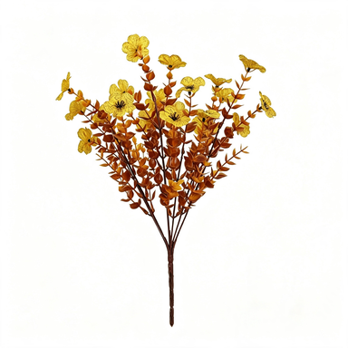 12-Pack 14" Faux Eucalyptus Flowers UV Resistant Plants Autumn Greenery Decoration