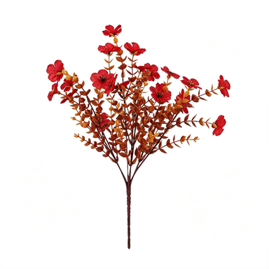 12-Pack 14" Faux Eucalyptus Flowers UV Resistant Plants Autumn Greenery Decoration