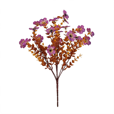 12-Pack 14" Faux Eucalyptus Flowers UV Resistant Plants Autumn Greenery Decoration