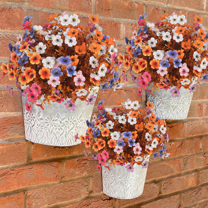 12-Pack 14" Faux Eucalyptus Flowers UV Resistant Plants Autumn Greenery Decoration