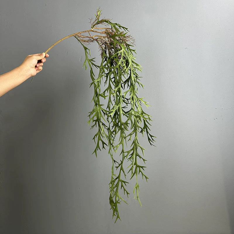 Set of 2 Faux Hanging Antler Ferns, 47" Realistic Greenery for Home Decor, Weddings, Events, and Seasonal Displays