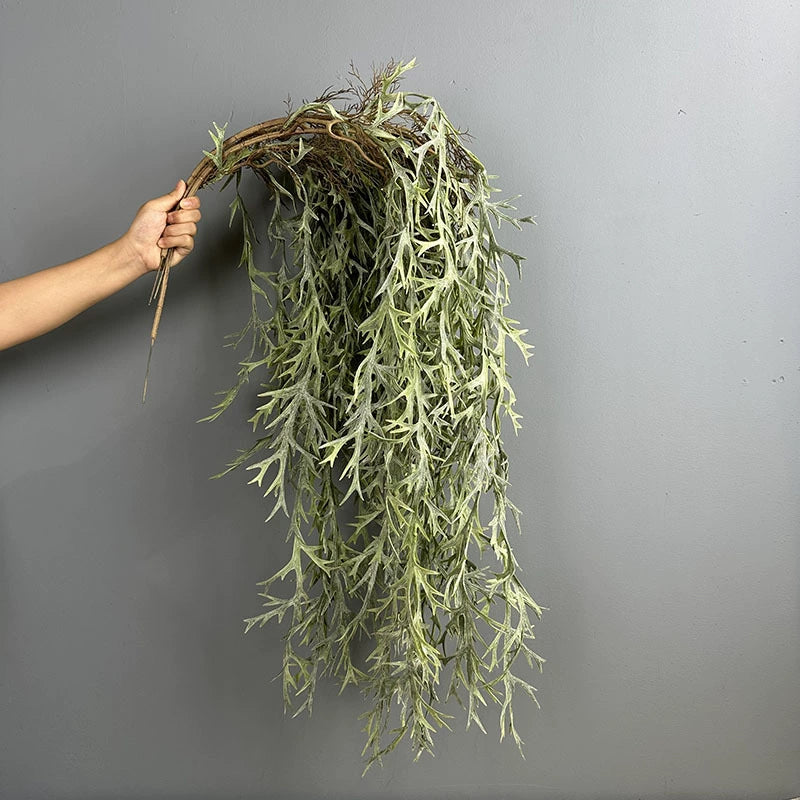 Set of 2 Faux Hanging Antler Ferns, 47" Realistic Greenery for Home Decor, Weddings, Events, and Seasonal Displays
