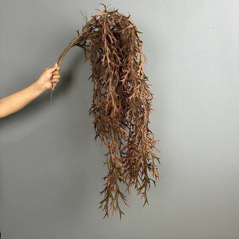 Set of 2 Faux Hanging Antler Ferns, 47" Realistic Greenery for Home Decor, Weddings, Events, and Seasonal Displays
