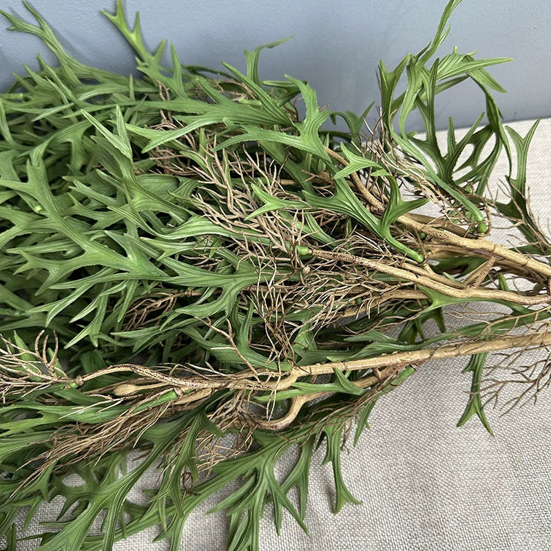 Set of 2 Faux Hanging Antler Ferns, 47" Realistic Greenery for Home Decor, Weddings, Events, and Seasonal Displays