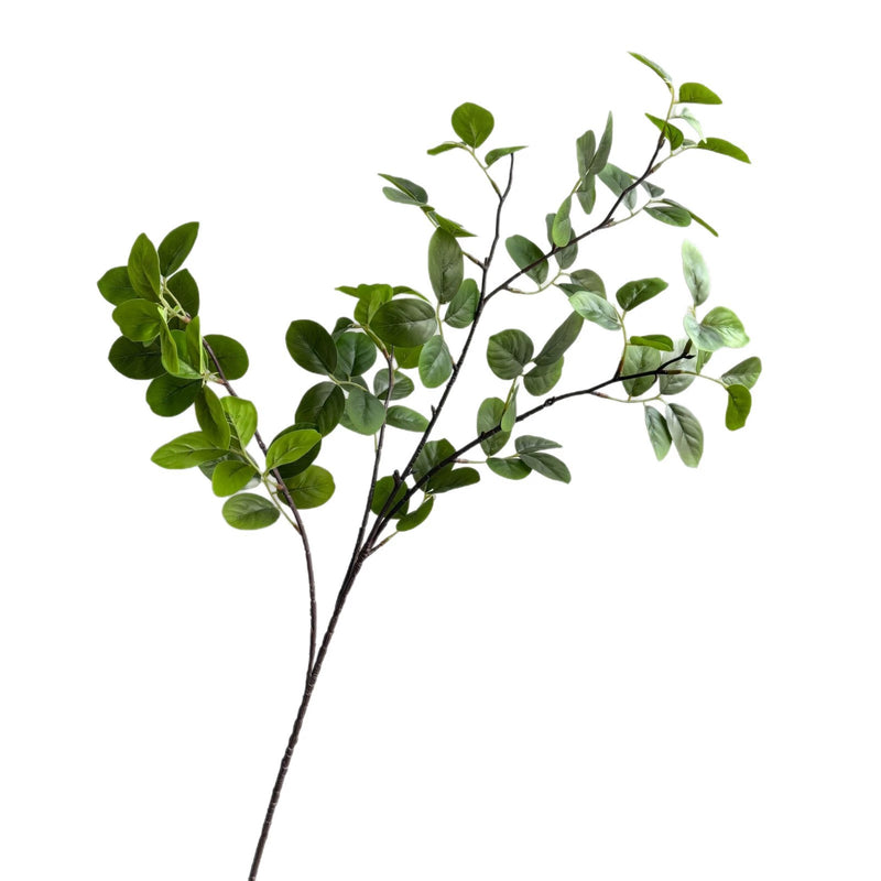 Set of 2, Real Touch 35" Long Eucalyptus Stems, Realistic Faux Money Leaf Branch, Tall Greenery for Vase Filler, Modern Farmhouse Home Decor & Wedding Bouquets