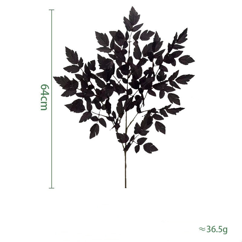 25" Realistic Maple Leaf Stem, Large Faux Autumn Leaves Branch for Vase, Thanksgiving Decor, Fall Wedding Centerpiece, Seasonal Home Arrangement