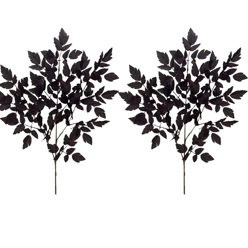 25" Realistic Maple Leaf Stem, Large Faux Autumn Leaves Branch for Vase, Thanksgiving Decor, Fall Wedding Centerpiece, Seasonal Home Arrangement