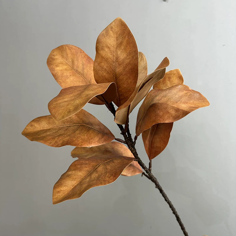 Faux Magnolia Leaves Bundle, 22" Real-Touch Greenery for Vases, Home Decor, Weddings, Events, Floral Arrangements