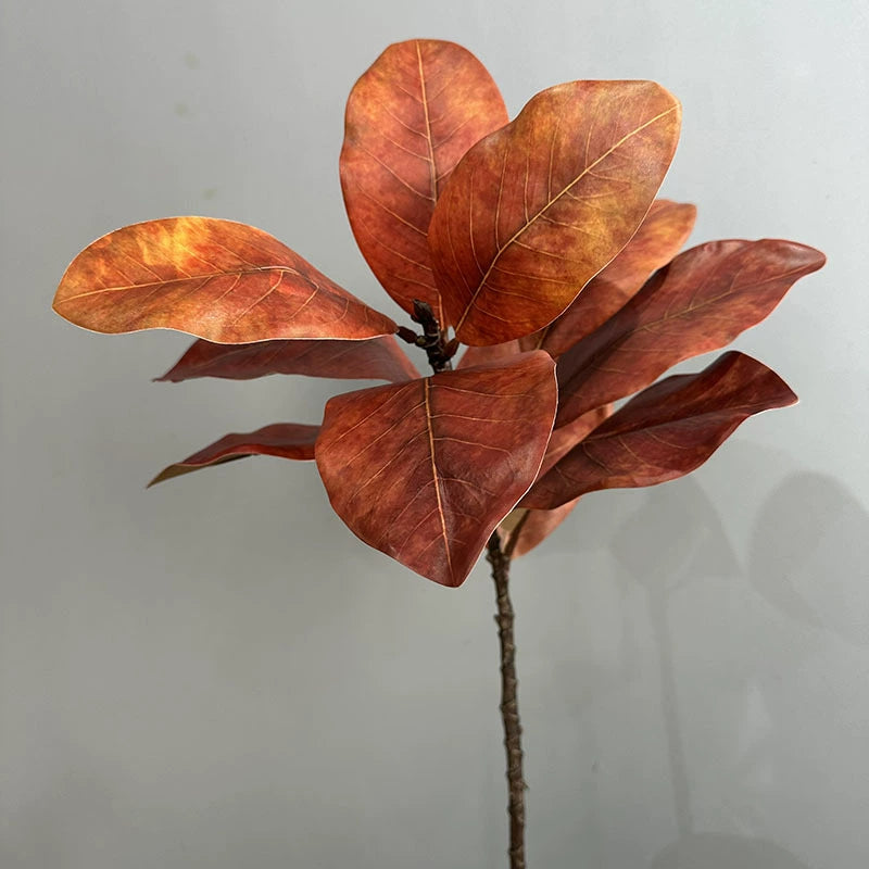 Faux Magnolia Leaves Bundle, 22" Real-Touch Greenery for Vases, Home Decor, Weddings, Events, Floral Arrangements