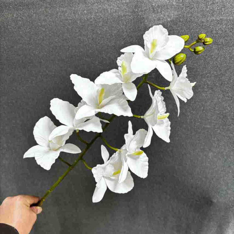 Faux 9-Head Cattleya Orchid Arrangement, 39" Real-Touch Flowers for Home Decor, Weddings, Events, and Seasonal Displays