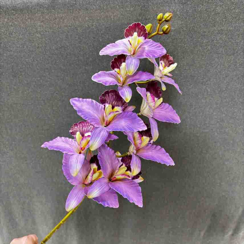Faux 9-Head Cattleya Orchid Arrangement, 39" Real-Touch Flowers for Home Decor, Weddings, Events, and Seasonal Displays