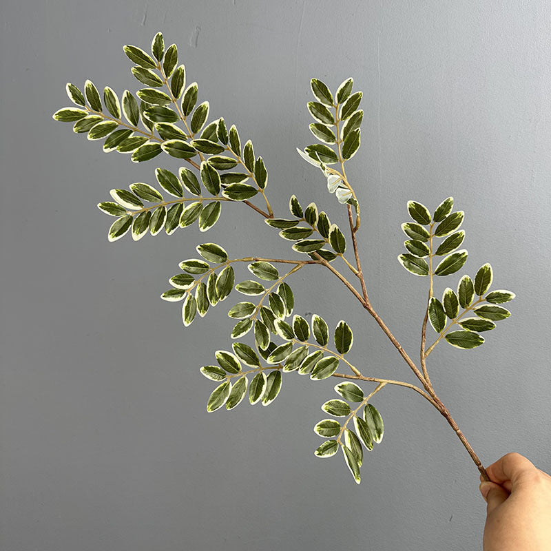 Faux Jujube Tree Leaves - 23" Realistic Indoor Plant Decor, 11" Tall, Perfect for Vases, Home Decor, Weddings, and Event Planning