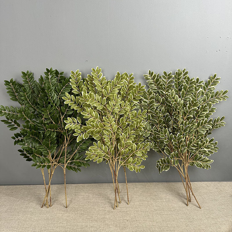 Faux Jujube Tree Leaves - 23" Realistic Indoor Plant Decor, 11" Tall, Perfect for Vases, Home Decor, Weddings, and Event Planning