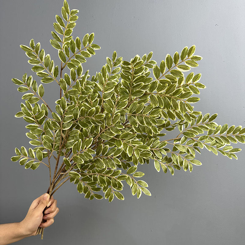 Faux Jujube Tree Leaves - 23" Realistic Indoor Plant Decor, 11" Tall, Perfect for Vases, Home Decor, Weddings, and Event Planning