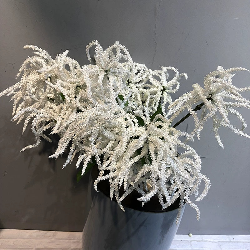 Artificial Wisteria Branch - 22" Real-Touch Floral Decoration, Green & White, Perfect for Home Decor, Weddings, Events, and DIY Projects