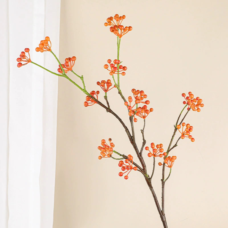 Artificial Berry Vine, 31" Realistic Faux Berries in Red, Blue, and Green, Perfect for Home Decor, Weddings, & Seasonal Celebrations