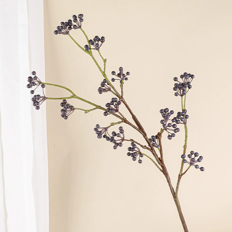 Artificial Berry Vine, 31" Realistic Faux Berries in Red, Blue, and Green, Perfect for Home Decor, Weddings, & Seasonal Celebrations