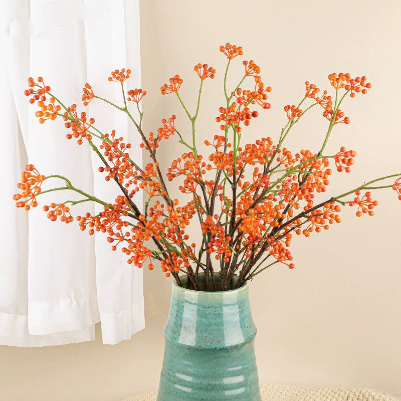 Artificial Berry Vine, 31" Realistic Faux Berries in Red, Blue, and Green, Perfect for Home Decor, Weddings, & Seasonal Celebrations